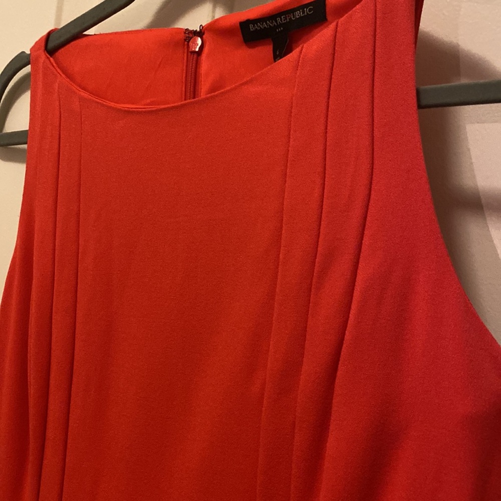 NWT Banana Republic Coral Pleated Dress - Picture 5 of 10